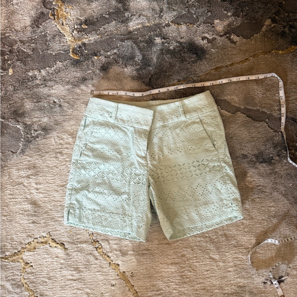 LOFT Light Green Eyelet Women's Shorts
